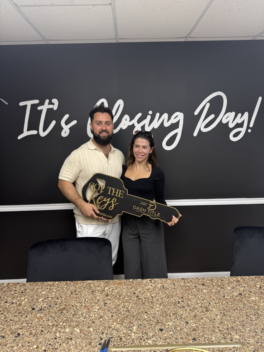 Happy clients on closing day